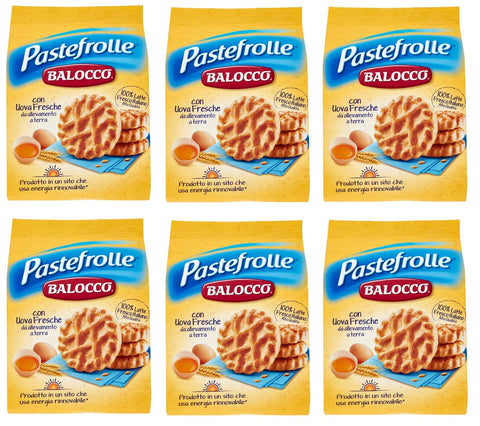 Balocco Pastefrolle Biscotti con latte e uova fresche Kekse mit Milch und frischen Eiern biscuits cookies 100% 6x 350g italienisch Original