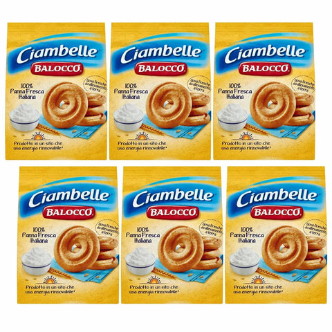 Balocco Kekse Balocco Faccine - Italienisches Mürbegebäck mit Schokolade und Haselnüssen 700g (Ciambelle, x6) Original italienisch 5905141662597
