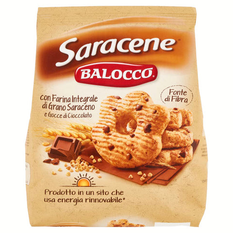 Balocco Saracene Biscotti con grano saraceno e gocce di cioccolato Kekse mit Buchweizen und Schokoladenstückchen biscuits cookies 100% Italienische Kekse 700g Original italienisch