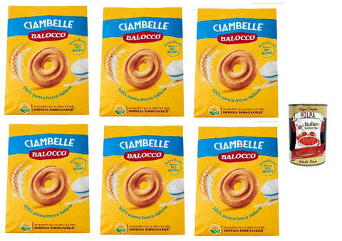 Balocco Snack Kuchen & Backwaren Balocco Ciambelle Kekse zum Frühstück 6x 700g biscuits cookies kuchen + Italian Gourmet polpa 400g 8001100066974