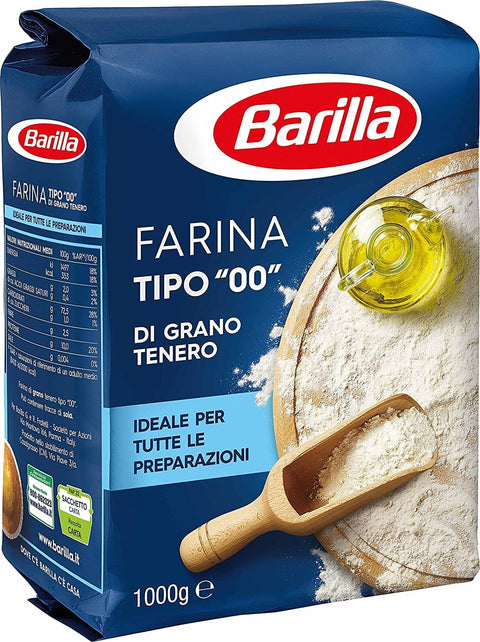 Barilla Brot 10x Barilla Farina tipo 00 Grano tenero Weichweizenmehl 1Kg 8076802795019