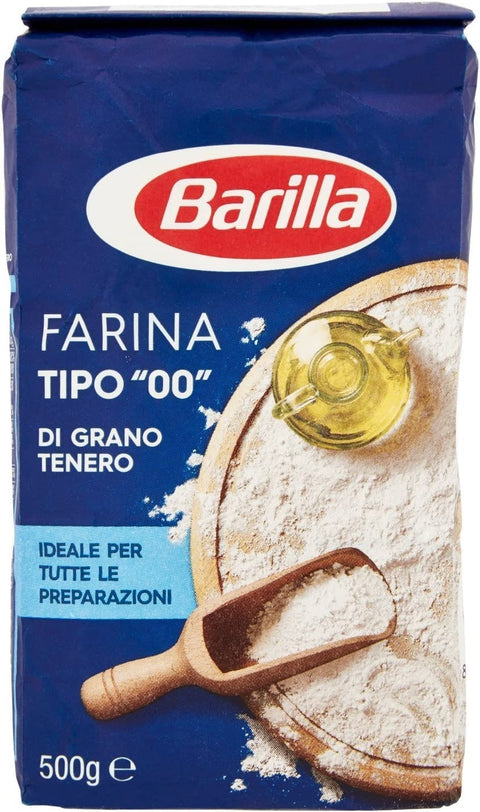 Barilla Brot 12x Barilla farina tipo "00" Grano tenero Mehl Weichweizenmehl 500g 8076802805015