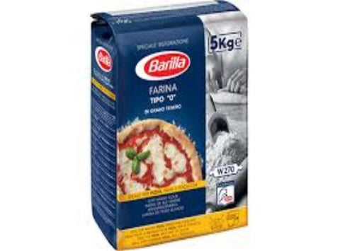 Barilla Farina di Grano Tenero Tipo 0 Manitoba Type Mehl 0 Weizenmehl Ideal für Pizza, Brot und Focaccia 1x5kg Original italienisch Gebäck
