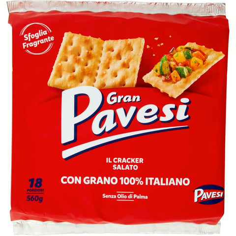 Barilla Gran Pavesi Crackers salati Salzgebäck gesalzen kekse gebäck 6x 560g Original italienisch