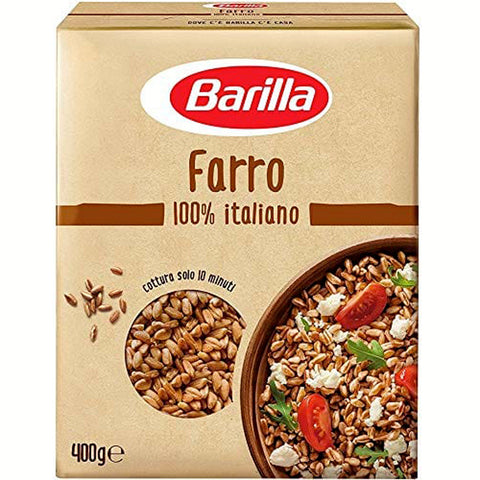 Barilla Farro 100% Dinkel Lecker, gesund und eine Quelle für Ballaststoffe Mittelmeerküche 6x400g Original italienisch
