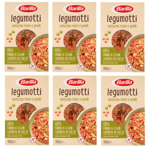 Barilla Legumotti Lenticchie Rosse e Piselli Rote Linsen und Erbsen Reich an Eiweiß und Ballaststoffen Glutenfrei 300g 6x Original italienisch