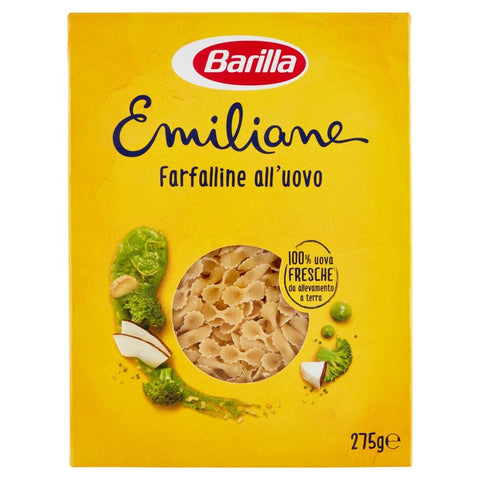 Barilla Internationale Nudeln 10x Barilla Emiliane farfalline all'uovo n. 114 Nudeln mit ei 275g 8076809573122