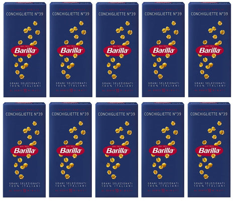 Barilla Internationale Nudeln 10x Pasta Barilla Conchigliette Nr. 39 italienisch Nudeln 500 g pack 8076800315394