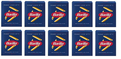 Barilla Internationale Nudeln 10x Pasta Barilla Penne lisce Nr. 71 italienisch Nudeln 500 g pack 8076802085691