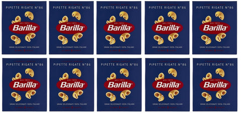 Barilla Internationale Nudeln 10x Pasta Barilla Pipette Rigate Nr. 86 Italienisch Nudeln 500g Pack 8076802085868