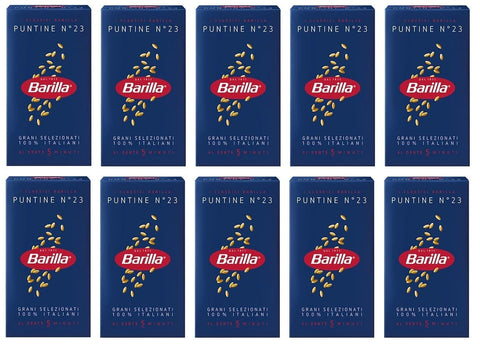 Barilla Internationale Nudeln 10x Pasta Barilla Puntine Nr. 23 italienisch Nudeln 500 g pack 8076800315233