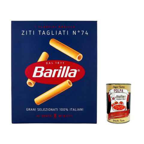 Ziti Tagliati n° 74, Pasta 100% Nudeln aus Hartweizengrieß Packung 10x500g Original italienisch