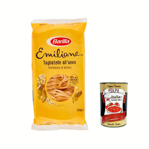 Barilla Pasta all' Uovo Le Emiliane Tagliatelle, Eiernudeln, Pasta mit Ei 250 g Internationale Nudeln italienisch Original