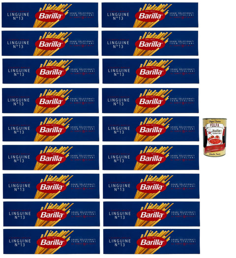 Barilla Internationale Nudeln 20x Pasta Barilla Linguine Nr. 13 italienisch Nudeln 500 g pack + Italian Gourmet polpa 400g 8076800195132
