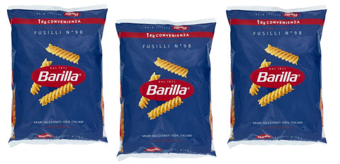 Barilla Internationale Nudeln 3x Barilla Pasta Fusilli N.98 100% Italienischer Weizen Italienisch Nudeln 1Kg + Italian Gourmet Polpa 400g 8076809540513