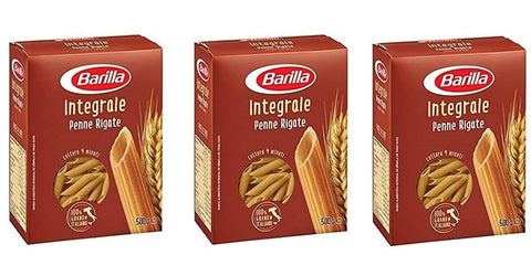Barilla Internationale Nudeln 3x Pasta Barilla penne rigate integrali Vollkorn italienisch Nudeln 500 g 8076809575492