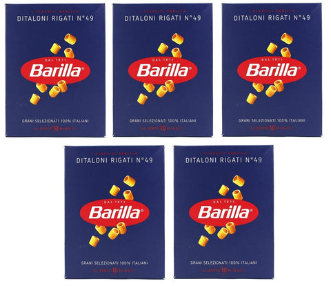 Barilla Internationale Nudeln 5x Pasta Barilla Ditaloni Rigati Nr. 49 Italienisch Nudeln 500g Pack 8076802085493