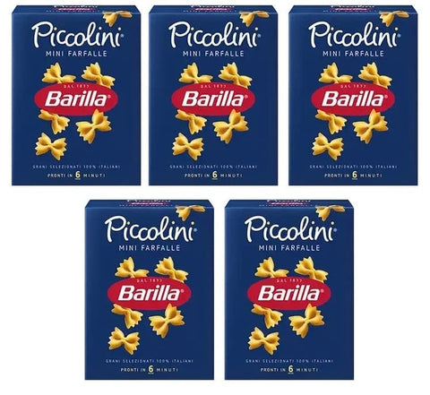 Barilla Internationale Nudeln 5x Pasta Barilla piccolini Mini farfalle italienisch Nudeln 500 g pack 8076809523820