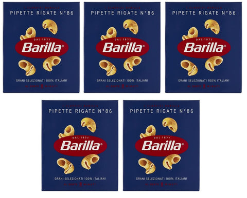 Barilla Internationale Nudeln 5x Pasta Barilla Pipette Rigate Nr. 86 Italienisch Nudeln 500g Pack 8076802085868