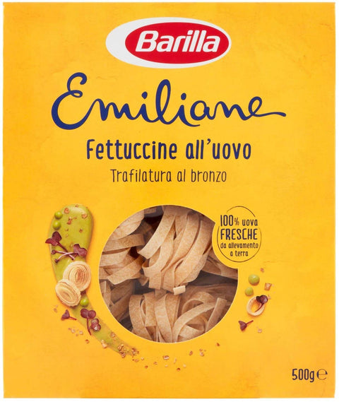 Barilla Internationale Nudeln 6x Barilla Emiliane Fettuccine all'uovo n 430 Pasta und ei 500g mehr raues Gebäck 8076809515382