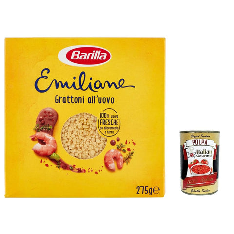 Barilla Internationale Nudeln Barilla Pasta all' Uovo Le Emiliane Grattoni Eiernudeln Pasta mit Ei 275 g 10x italienisch Original + kostenlos polpa 400 g 8076809573146