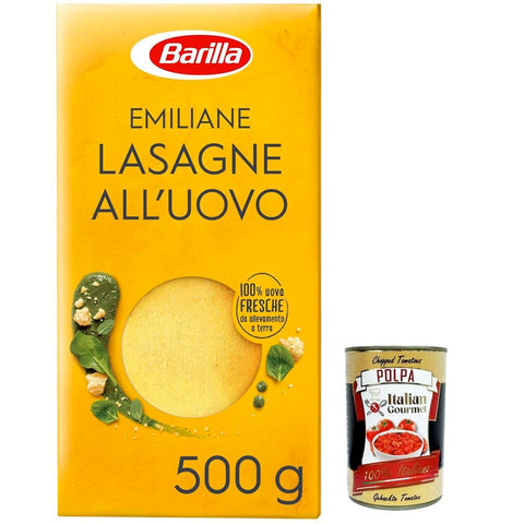 Barilla Internationale Nudeln Barilla Pasta all' Uovo Le Emiliane Lasagne, Eiernudeln, Pasta mit Ei 500 g Internationale Nudeln italienisch Original 8076800376999