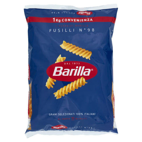Barilla Internationale Nudeln Barilla Pasta Fusilli N.98 100% Italienischer Weizen Italienisch Nudeln 1Kg + Italian Gourmet Polpa 400g 8076809540513