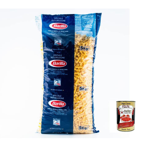 Barilla Internationale Nudeln Barilla Pasta Fusilli Ristorante Nr. 98 italienisch Nudeln 5kg pack 5x Original italienisch inkl. Italian Gourmet Polpa 8076800035988