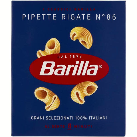 Barilla Pasta Pipette Rigate Nr. 86 Italienisch Nudeln 500 g Pack Internationale Nudeln Original