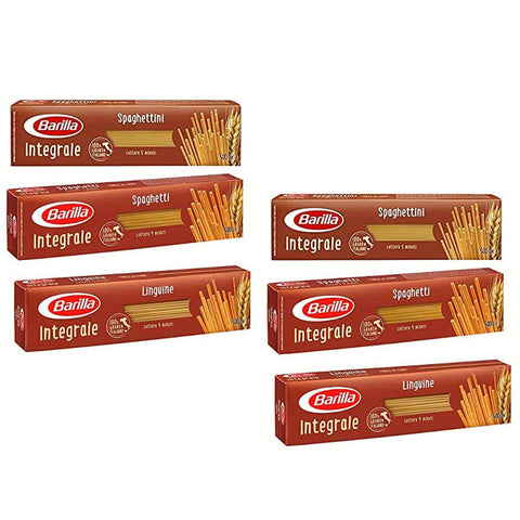 Barilla Pasta Integrale (6 x 500g) lange Nudeln Vollkornnudeln (Spaghetti-Linguine-Spaghettini) TESTPAKET Original italienisch