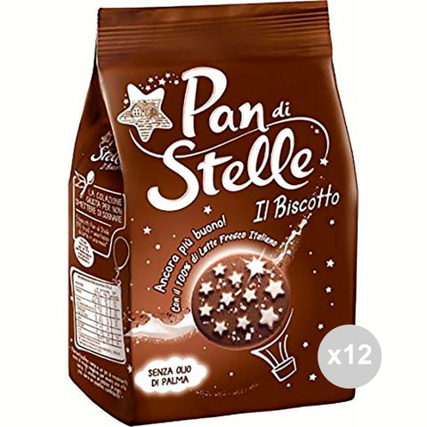 Barilla Kekse Barilla Mulino Bianco Set 12 Pan Biscuits Sterne 350 Gramm Süße Snacks Kekse italienisch Original