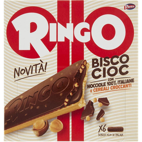 Barilla Kekse Barilla Pavesi Kekse Ringo Bisco Cioc Nocciole schokoriegel mit Creme mit 100% italienischen Haselnüssen 6 162 g 6x italienisch Original 8013355501377