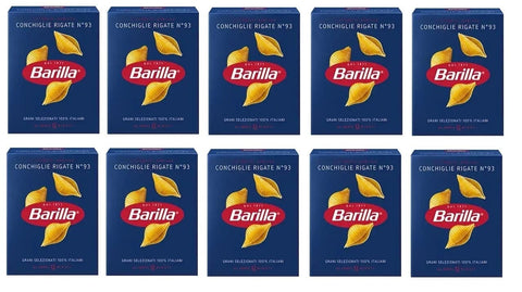 Barilla Kurze Pasta 10x Pasta Barilla Conchiglie rigate Nr. 93 italienisch Nudeln 500 g pack 8076802085936
