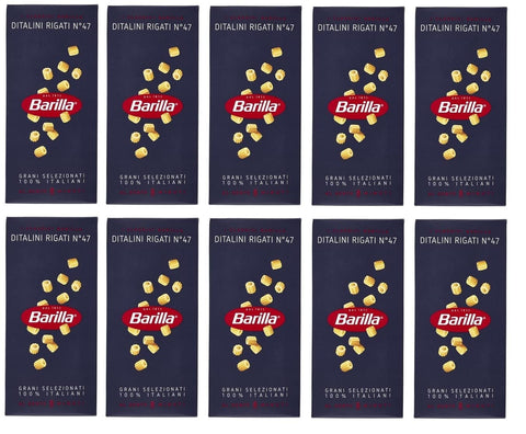 Barilla Kurze Pasta 10x Pasta Barilla Ditalini Rigati N° 47 kurze Pasta 500g pack 100% italienisch 8076800315479