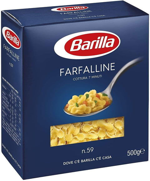Barilla Kurze Pasta 10x Pasta Barilla Farfalline Nr. 59 italienisch Nudeln 500 g pack 8076804765591