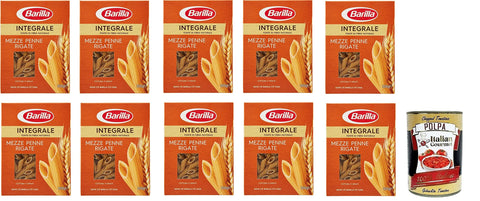 Barilla Kurze Pasta 10x Pasta Barilla mezze penne rigate integrali Vollkorn italienisch Nudeln 500 g 8076809539845