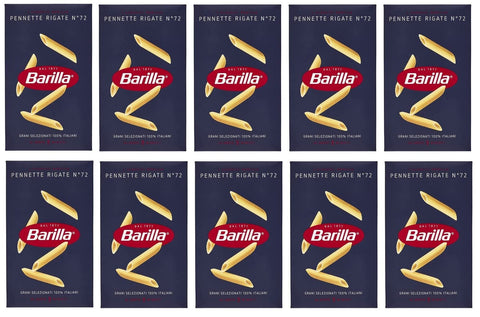 Barilla Kurze Pasta 10x Pasta Barilla Pennette rigate Nr. 72 italienisch Nudeln 500 g pack 8076802085721