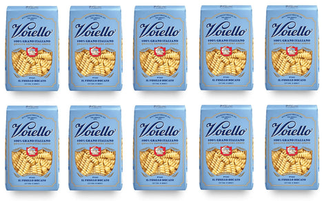 Barilla Kurze Pasta 10x Voiello Il Fusillo Bucato n°145 Pasta 100% Italienischer Weizen 500g Teigwaren aus Hartweizengrieß Bronze-Zeichnung 8076810500759