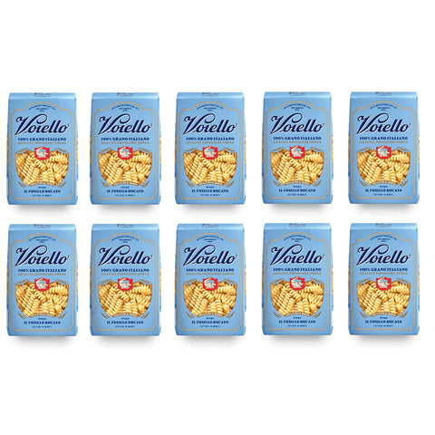 Voiello Il Fusillo Bucato n°145 Pasta 100% Italienischer Weizen Teigwaren aus Hartweizengrieß Bronze Zeichnung 10x500g Original italienisch