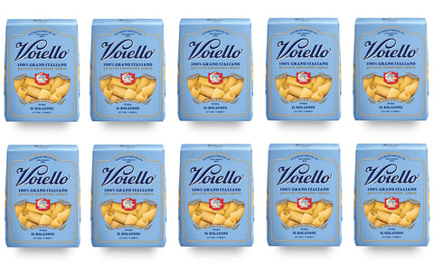 Barilla Kurze Pasta 10x Voiello Il Rigatone n°124 Pasta 100% Italienischer Weizen 500g Teigwaren aus Hartweizengrieß Bronze-Zeichnung 8076810500483