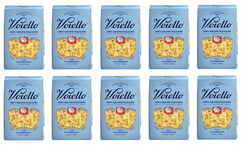 Barilla Kurze Pasta 10x Voiello La Farfalla n°192 Pasta 100% Italienischer Weizen 500g Teigwaren aus Hartweizengrieß Bronze-Zeichnung 8076810500735