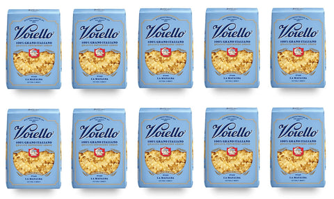 Barilla Kurze Pasta 10x Voiello La Mafalda n°140 Pasta 100% Italienischer Weizen 500g Teigwaren aus Hartweizengrieß Bronze-Zeichnung 8076810500902