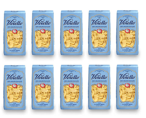 Barilla Kurze Pasta 10x Voiello La Pasta Mista n°126 Pasta 100% Italienischer Weizen 500g Teigwaren aus Hartweizengrieß Bronze-Zeichnung 8076810500445