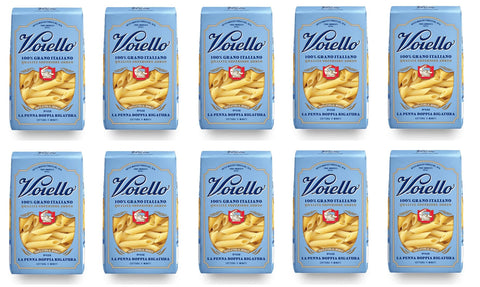 Barilla Kurze Pasta 10x Voiello La Penna Doppia Rigatura n°152 Pasta 100% Italienischer Weizen 500g Teigwaren aus Hartweizengrieß Bronze-Zeichnung 8076810500391