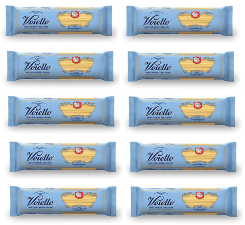 Barilla Kurze Pasta 10x Voiello Lo Spaghetto n°104 Pasta 100% Italienischer Weizen 500g Teigwaren aus Hartweizengrieß Bronze-Zeichnung 8076810500520