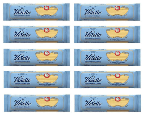 Barilla Kurze Pasta 10x Voiello Lo Spaghetto Scanalato n°107 Pasta 100% Italienischer Weizen 500g Teigwaren aus Hartweizengrieß Bronze-Zeichnung 8076810500919