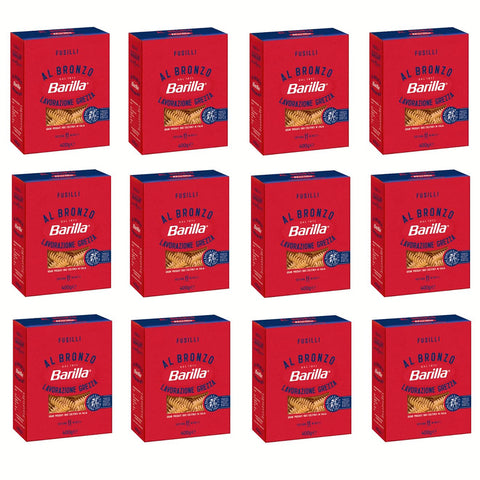 Barilla Fusilli al Bronzo Bronze Gezogene Pasta 400 g Rohe Verarbeitungsmethode Kurze Pasta italienisch Original