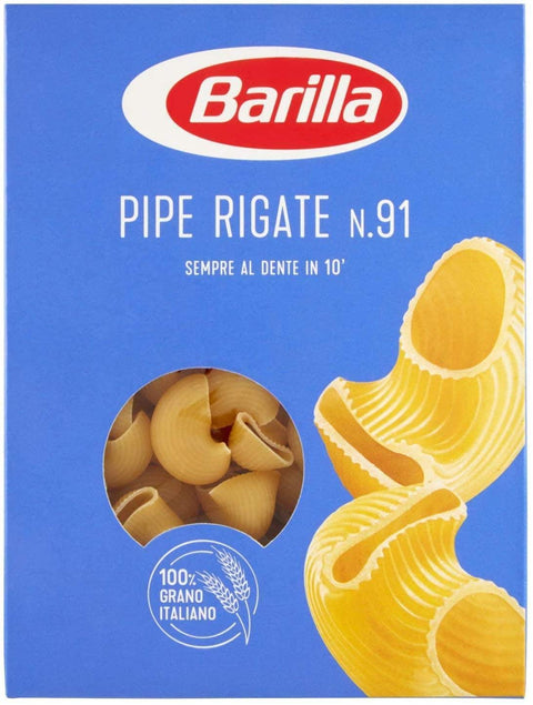 Barilla Kurze Pasta 20x Pasta Barilla Pipe rigate Nr. 91 italienisch Nudeln 500 g pack