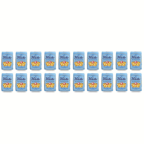 Voiello La Mezza Penna Rigata n°154 Pasta 100% Italienischer Weizen Teigwaren aus Hartweizengrieß Bronze Zeichnung 20x500g Original italienisch