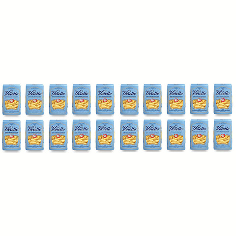 Voiello La Penna Doppia Rigatura n°152 Pasta 100% Italienischer Weizen Teigwaren aus Hartweizengrieß Bronze Zeichnung 20x500g Original italienisch